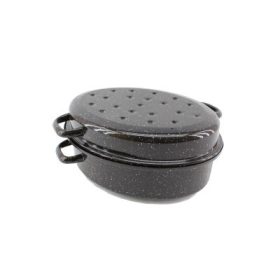 TÁL+TETŐ ZOMÁNCOZOTT OVÁLIS 34CM 5,5L 1DB
