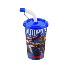 POHÁR SZÍVÓSZÁLLAL TRANSFORMERS 400ML TP513-64 1DB