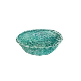 KOSÁR BAMBUSZ OVÁL ZÖLD 208-47/GREEN - 27X22XH8CM 1DB
