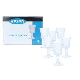 JULIA POHÁR ÜVEG STAMPEDLIS TALPAS 40ML 6DB