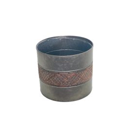   KASPÓ BÁDOG HENGER RÉZ BETÉTES 232-B-46/L D18,5XH16CM 1DB