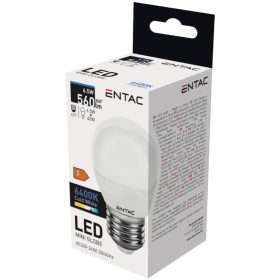 ENTAC IZZÓ LED MINI GLOBE 6,5W CW E27 6400K 1DB