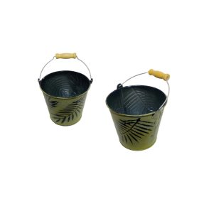   KASPÓ BÁDOG FANYELES TRÓPUSI ZÖLD 140-B-112 D14XH12CM 1DB