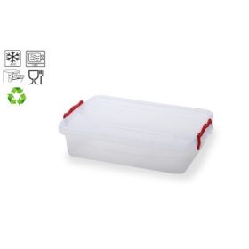 TÁROLÓDOBOZ SZÖGLETES LAPOS FÜLLEL 2,5L K118 1DB