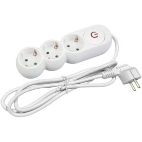  ENTAC HOSSZABBÍTÓ 3 FOGLALAT KAPCSOLÓVAL 3M 3G1.5 DESIGN 1DB