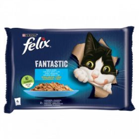   FELIX FANTASTIC MACSKAELEDEL LAZAC LEPÉNYHAL ASZPIKBAN 4X85G