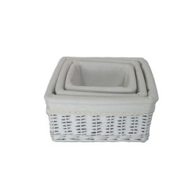 KOSÁR FONOTT KOCKA TEXTILES FEHÉR 68-240 3DB 1CS