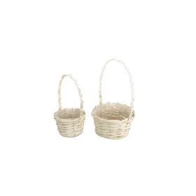 FLORENTIN VESSZŐ KEREK FEHÉR S/2 17-1-10 D20XH10/32CM 1DB