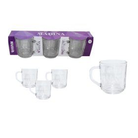 MADINA POHÁR ÜVEG DEKOROS 215ML 3DB