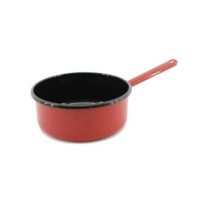 LÁBAS ZOMÁNCOZOTT MÉLY NYELES PIROS 16CM 1,4L 1DB