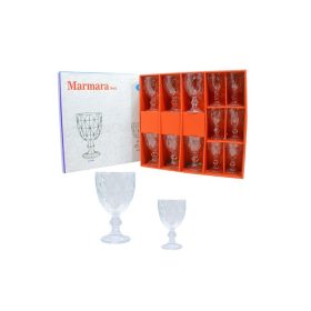 MARMARA POHÁR ÜVEG TALPAS KÉSZLET 6X70ML+6X140ML 12DB 1CS