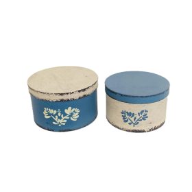   PAPÍRDOBOZ SZETT/2 AJÁNDÉK-VIRÁG BN 100-2121 D20XH12CM 1DB