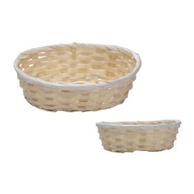 KOSÁR BAMBUSZ NATÚR OVÁL 8-2411 20X14X6CM 1DB