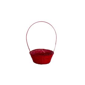 FLORENTIN BAMBUSZ OVÁL 66-2/PIROS 30X22XH13/49CM 1DB