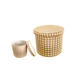 DOBOZ TEXTIL HENGER KOCKÁS 55-LF-112/L D30XH24CM 1DB