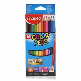   MAPED COLOR PEPS STAR SZÍNESCERUZA HÁROMSZÖGLETŰ 12SZÍN IMA183212 1CS