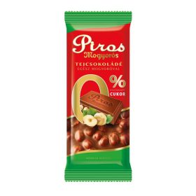 PIROS MOGYORÓS CSOKOLÁDÉ TEJ 0 % CUKOR 70G