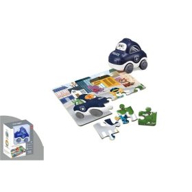 BÉBI RENDŐRAUTÓ+PUZZLE 12X15CM DOBOZBAN JA0620 1DB