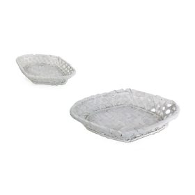 KOSÁR BAMBUSZ FEHÉR 208-99/W 26X19XH5CM 1DB