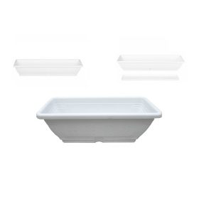 VIRÁGLÁDA+ALÁTÉT FEHÉR 80CM 16L 1DB