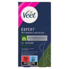   VEET HASZNÁLATRA KÉSZ HIDEGGYANTA SZALAGOK NORMÁL ÉS SZÁRAZ BŐRRE 12DB