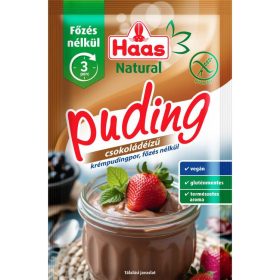 HAAS NATURAL PUDINGPOR FŐZÉS NÉLKÜL CSOKOLÁDÉÍZŰ 64G