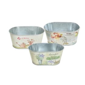 KASPÓ BÁDOG OVÁL MINTÁS 140-B-22-73 20X11XH9,5CM 1DB