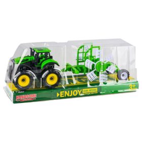 TRAKTOR BORONÁVAL LENDKEREKES 2SZÍN 28X11CM JA9870 1DB