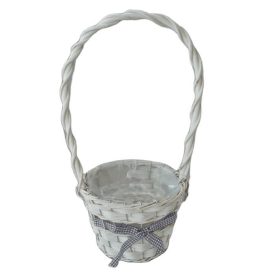   KOSÁR RATTAN FONOTT FÜLES KEREK FEHÉR MASNIS 54-104-D17XH13/40CM 1DB