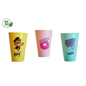POHÁR MŰANYAG DEKOROS 450ML L-00749 1DB