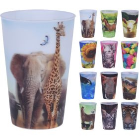 POHÁR MŰANYAG 3D DEKORRAL 300ML CY2800020 1DB