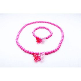 NYAKLÁNC ÉS KARKÖTŐ SZETT PINK 851043 1CS