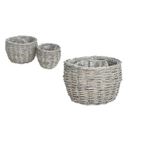   KASPÓ VESSZŐ SZÜRKE S/2 90-22-110/D26XH19  D17XH16CM 2DB 1CS