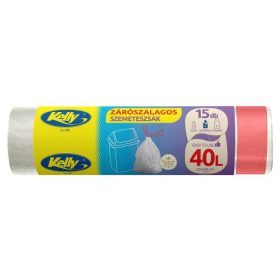 KELLY SZEMETESZSÁK HÚZÓZÁRAS 40L 15DB