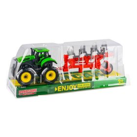 TRAKTOR EKÉVEL LENDKEREKES 2SZÍN 28X11CM JA2498 1DB