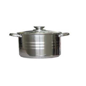 LÁBAS INOX+ÜVEG TETŐ 22CM 4,2L 1DB