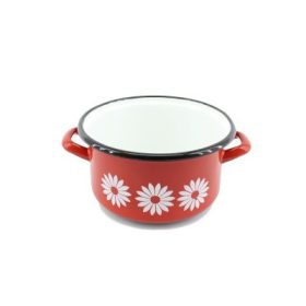LÁBAS ZOMÁNCOZOTT MÉLY DEKOR 15CM 1,5L 1DB