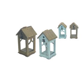 MÉCSESTARTÓ HÁZIKÓ 2SZÍN 232-MM-11 13X13XH27CM 1DB