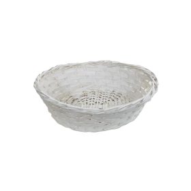KOSÁR BAMBUSZ OVÁL FEHÉR 208-47/W 27X22XH8CM 1DB