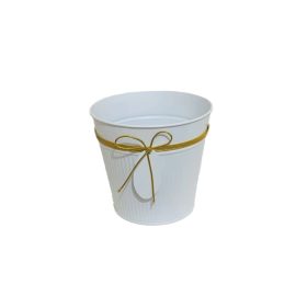 KASPÓ BÁDOG FEHÉR LOGÓVAL 140-B-102/S D13XH13,5CM 1DB
